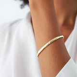 14k 4mm Dome Star Setting Diamond Bangle Bracelet Ferkos Fine Jewelry