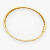 14K Flush Set Diamond Bangle with Pave Edges Ferkos Fine Jewelry