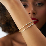 14K Pear Shape Diamond Solitare Bangle Ferkos Fine Jewelry