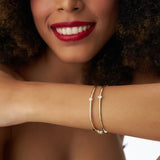 14K Pear Shape Diamond Solitare Bangle Ferkos Fine Jewelry