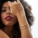 14K Emerald Shape Diamond Solitare Bangle Ferkos Fine Jewelry