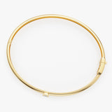 14K Emerald Shape Diamond Solitare Bangle Ferkos Fine Jewelry