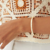 14k Gold Ribbed Diamond Bangle Bracelet Ferkos Fine Jewelry