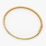 14k Gold Ribbed Diamond Bangle Bracelet Ferkos Fine Jewelry