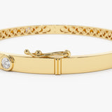 14K Gold 0.50Ct Round Diamond Bangle Bracelet Ferkos Fine Jewelry
