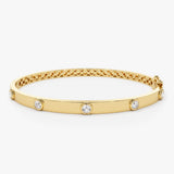 14K Gold 0.50Ct Round Diamond Bangle Bracelet 14K Gold Ferkos Fine Jewelry