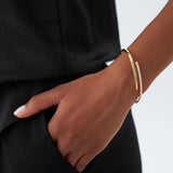 14K Cross Over Graduating Diamond Bangle Ferkos Fine Jewelry