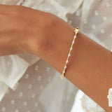 14k 0.50 ctw Diamond Bar Bangle Bracelet Ferkos Fine Jewelry