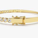 14K Bezel Setting Diamond Bangle Ferkos Fine Jewelry