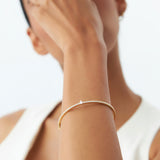 14k Gold Pear Shaped and Round Diamond Bangle Ferkos Fine Jewelry