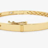 14k Bezel Setting Marquise Shaped Diamond Bangle Ferkos Fine Jewelry