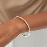 14k 1.15ctw Luxurious Cluster Diamond Bangle Ferkos Fine Jewelry