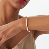 14k 1.15ctw Luxurious Cluster Diamond Bangle Ferkos Fine Jewelry