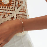 14K Gold Round and Baguette Diamond Bracelet Ferkos Fine Jewelry