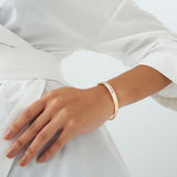 14k 1.20ctw Dome Floating Diamond Bangle Bracelet Ferkos Fine Jewelry