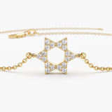 14K Star of David Diamond Bracelet Ferkos Fine Jewelry