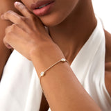 0.75 Ctw 14k Gold Lab Grown Diamond by the Yard Beaded Bracelet - Leda Ferkos Fine Jewelry