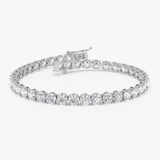 7.00ctw 14k Round Shaped Lab Grown Diamond Tennis Bracelet - Emily 14k White Gold Ferkos Fine Jewelry