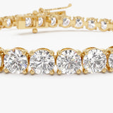 7.00ctw 14k Round Shaped Lab Grown Diamond Tennis Bracelet - Emily Ferkos Fine Jewelry