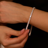 15.75 ctw 14k Lab Grown Cushion Cut Diamond Tennis Bracelet - Erin Ferkos Fine Jewelry