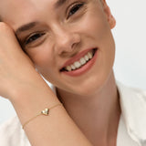 14k Bold Unique Diamond Heart Bracelet Ferkos Fine Jewelry