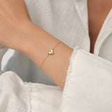 14k Bold Unique Diamond Heart Bracelet Ferkos Fine Jewelry