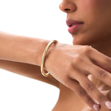 14K Gold 5MM Thick Open Cuff Bangle Bracelet Ferkos Fine Jewelry