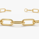14K Gold 8MM Paperclip Chain Bracelet Ferkos Fine Jewelry
