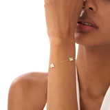14k Gold Minimalist X Station Bracelet Ferkos Fine Jewelry