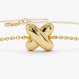 14k Gold Minimalist X Station Bracelet Ferkos Fine Jewelry