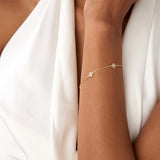 14k Gold Clover Station Bracelet Ferkos Fine Jewelry