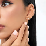 14K Gold Starburst Diamond Earrings Ferkos Fine Jewelry