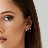 14K Rose Gold Mini Diamond Huggies Earrings Ferkos Fine Jewelry