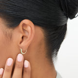 14K Gold Emerald Huggie Hoop Earrings Ferkos Fine Jewelry