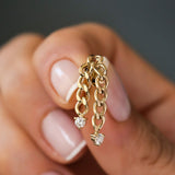 14k Cuban Link Diamond Earrings Ferkos Fine Jewelry