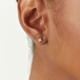14k Dainty Crisscross Cluster Diamond Studs Ferkos Fine Jewelry