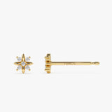 14k Dainty Crisscross Cluster Diamond Studs Ferkos Fine Jewelry