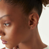 14K Rose Gold Criss Cross X Diamond Earring Studs Ferkos Fine Jewelry