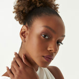 14K Petite Flower Design Diamond Stud Earrings Ferkos Fine Jewelry