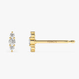 14k Triple Diamond Stud Earrings Ferkos Fine Jewelry