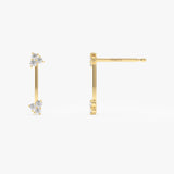 14k Vertical Bar Diamond Earrings Ferkos Fine Jewelry