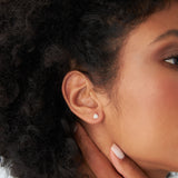 14k Triangle Halo Setting Diamond Studs Ferkos Fine Jewelry