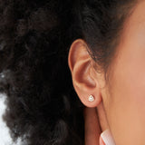 14k Triangle Halo Setting Diamond Studs Ferkos Fine Jewelry