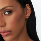 14k Trio Diamond Beaded Dangling Earrings Ferkos Fine Jewelry