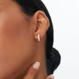 14k Distinctive Baguette Diamond Huggies Ferkos Fine Jewelry