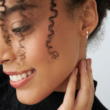 14k Baguette & Round Diamond Dangle Spike Earrings Ferkos Fine Jewelry