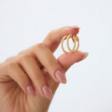 14Kt 21.5MM Inside Out Diamond Hoops Ferkos Fine Jewelry