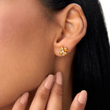 14k Citrine Four Leaf Clover Studs Ferkos Fine Jewelry