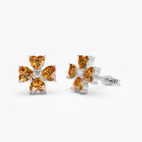 14k Citrine Four Leaf Clover Studs Ferkos Fine Jewelry