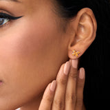 14K Citrine Butterfly Stud Earrings Ferkos Fine Jewelry
